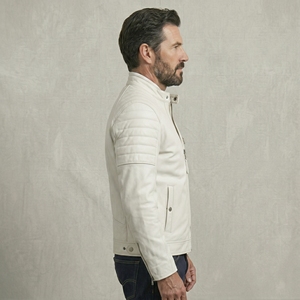 Veste en cuir sur mesure pour homme, veste de motard, vêtement d'extérieur en cuir véritable, coutures durables, coupe confortable, texture douce - Product Image 3