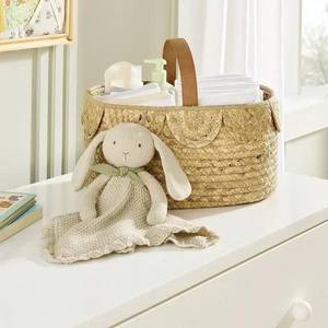 OEM ODM Handmade Hyacinth Diaper Caddy Basket for Baby Nursery Organization <b>Storage</b> and Baby <b>Shower</b> Gift Wholesale from Vietnam - Product Image 2