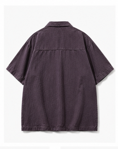 เสื้อเชิ้ตทำงานแขนสั้นทรงโอเวอร์ไซส์คุณภาพสูงสำหรับผู้ชาย - Product Image 5
