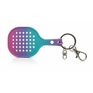 High Quality Padel Racket Keychain Custom Size Promotional Durable Rubber Tennis Racket <b>Keytag</b> Custom Logo Embossed Printing - Product Image 6