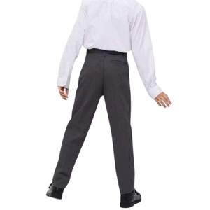 Chemise d'uniforme scolaire pour garçons, en coton Oxford blanc, à manches longues, avec cravate bleue, détection par aiguille - Product Image 4