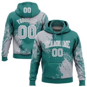 Sudadera con Capucha Personalizada para Hombre, con Estampado por Sublimación de Pinceladas, Nombre y Número, Ropa Deportiva, Poliéster, Corte Casual, Estilo Otoñal - Product Image 6