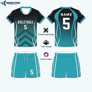 OEM Volleyball Uniforms Men Women Custom Printed Team Jersey Set Moisture Wicking Sportswear - Product Image 5