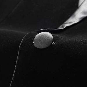 Abrigo Negro de Alta Calidad con Tela a Rayas, Cierre de un Solo Botón, Mangas Largas, Estilo Casual de Negocios, Traje para Boda, Blazer para Hombre - Product Image 4