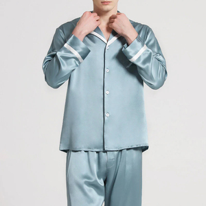 Nuevo Conjunto de Pijamas de Seda Satinada de 2 Piezas para Hombre, Estilo 2026, Transpirable y de Secado Rápido, Manga Larga, para Invierno - Product Image 1