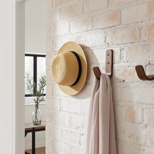Decorative Wooden <b>Peg</b> Hook Wall Organizer Premium Hardwood Hanger for <b>Coats</b> Hats Bags Towels and Scarves - Product Image 3