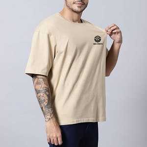 Latest Design Quick Dry 100% Cotton Printed Men Oversized T-Shirt Comfortable Loose Fit Oversized T-Shirt For Men - Product Image 2