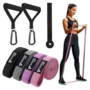 Banda de Resistencia de Ejercicio de Tela Elástica de Algodón de 2 Metros de Largo con Asa, Personalizable con Logotipo, para Yoga y Entrenamiento de Alta Resistencia - Product Image 1