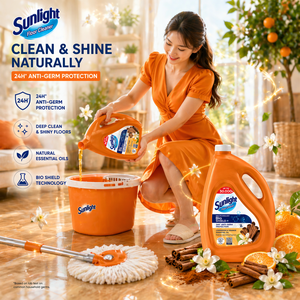 Sunlight Bioshield <b>floor</b> cleaner cinnamon and orange 3.6kg x 3 Cans - Product Image 1