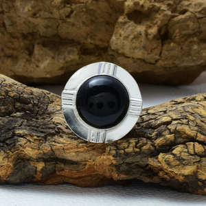 Handmade Black Onyx <b>Ring</b> <b>925</b> Sterling <b>Silver</b> Natural Gemstone Jewelry Classic Wedding Engagement <b>Ring</b> Gift for Her - Product Image 1