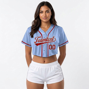 Top Corto Deportivo de Dos Colores para Mujer, Sublimación, Impresión por Transferencia, Bordado Personalizado, Nombre del Equipo, Número - Product Image 4