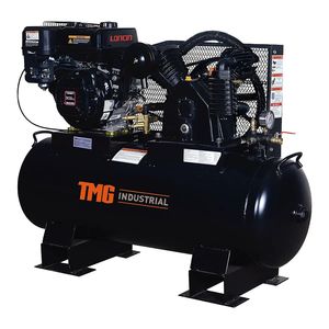 Compressore d'aria montato su camion con motore OHV, serbatoio orizzontale da 40 galloni, 2 stadi, 18,7 CFM a 90 PSI, TMG GAC40, 9 HP - Product Image 1