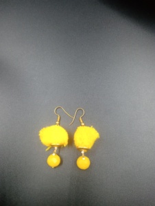 Boucles d'oreilles pendantes en laiton jaune, pompon, plaqué or, perles d'imitation, style bohème pour femme, bijoux de mode, hindouisme - Product Image 4