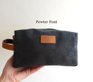 Unisex Custom Logo Canvas Leather Toiletry Bag Large Travel Shaving Dopp Kit Waterproof Cosmetic Organizer <b>Case</b> LCTB-0046 - Product Image 1