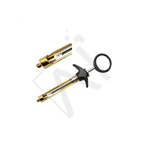 Seringue d'anesthésie dentaire réutilisable Accuram Or & Noir, en acier inoxydable, avec cartouche aspirante, pour usage en clinique dentaire - Product Image 4