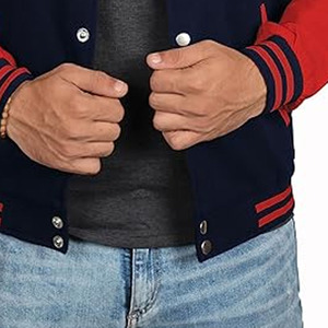 Chaqueta Varsity para Hombre con Bordado y Mangas de Cuero, Chaqueta Varsity de Baloncesto Personalizada con Diseño Moderno de Equipo Americano - Product Image 3