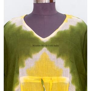 Kaftan long en pur coton doux, imprimé floral, pour futures mamans, idéal comme tenue de plage, vêtement de nuit ou tenue quotidienne confortable. - Product Image 3