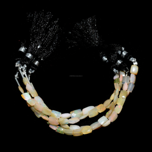 Super Natural Ethiopian <b>Opal</b> Faceted Rectangle Shape Beads 4-Inch 4x4 To 8x6 MM Gemstone Strand Use For Making Jewelry Item - Product Image 3