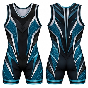 Custom Sublimated Wrestling <b>Singlets</b> Men Lightweight Athletic Wrestling Uniforms Team Competition Sportswear - Product Image 3