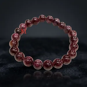 Original Garnet Stone Round Beads <b>Bracelet</b> for Healing Reiki Inspired Anti-<b>Anxiety</b> Relief - Product Image 3
