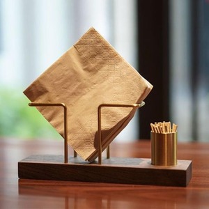 SmartDesign Metal Tissue Holder <b>Compact</b> Napkin Stand Modern Look Perfect For Kitchen Counter Dining Table And Office <b>Desk</b> - Product Image 6