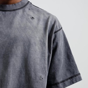 T-shirt vierge épais oversize effet vieilli personnalisé pour hommes, vente en gros, prix de gros - Product Image 6