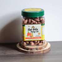 Nueces de Anacardo Orgánicas Vietnam Dong Phu, Tostadas, Sin Cáscara, con Tapa Verde, en Frasco Cuadrado de Calidad Premium, Sabor a Mantequilla y Sal, W180, 500g