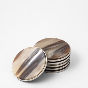 Hot Selling Design Horn Coaster Buffalo horn Coaster Tea Coaster Place Mats Natural Square Horn Coaster At budget friendly Price - Product Image 4