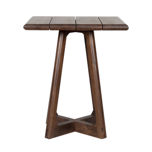 Modern Solid Wood Square Cross Base <b>Bar</b> <b>Table</b> Midcentury Design for Apartment and Hotel Use - Product Image 1