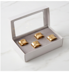 Golden <b>Napkin</b> Rings <b>Silver</b> Glossy Finished Stainless Steel Metal <b>Napkin</b> Ring Suitable For Table Decoration Kitchen Item - Product Image 6