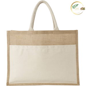 Natural Burlap Jute Laptop <b>Bag</b> with Multiple Compartments Stylish Eco Friendly Work Laptop <b>Bag</b> - Product Image 2