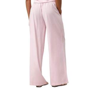 Pantalones de Mujer Color Rosa Pálido, Corte Recto y Relajado, Cintura Elástica Media, Casuales, Transpirables, con Estampado de Leopardo, Cómodos y a la Moda - Product Image 2