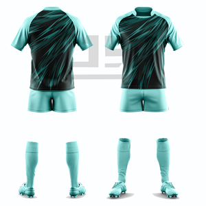 ชุดทีมรักบี้พรีเมียม JAMEZ SPORTS แบบสั่งทำพิเศษ พิมพ์ลายดิจิทัล เสื้อและกางเกงขาสั้น โพลีเอสเตอร์ 100% น้ำหนักเบา ระบายอากาศได้ดี ป้องกันแบคทีเรีย - Product Image 3