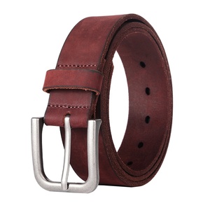 Cinturones de Cuero de Grano Completo de 38 mm, Estilo Vintage, Hechos en Fábrica, para Hombre, Cinturones Casuales para Jeans - Product Image 3
