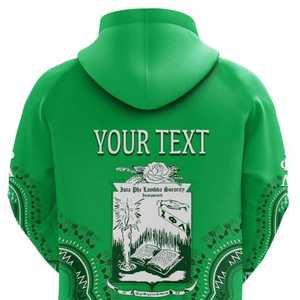 Sweat à capuche zippé Iota Phi Lambda Sorority vert émeraude avec motif Dashiki Rose, sweat-shirt personnalisé à fermeture éclair intégrale unisexe, sweat à capuche africain - Product Image 4