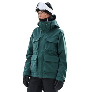 Veste de snowboard pour femme, imperméable, thermique, rembourrée, respirante, coupe-vent, veste de sport de montagne, capuche réglable - Product Image 1