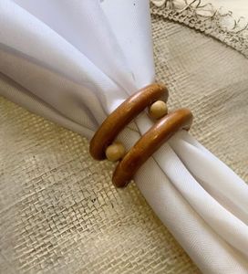 Élégant porte-serviettes en bois poli pour restaurant, banquet, table, réutilisable, accessoire de repas durable - Product Image 5