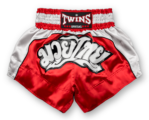 Shorts de Muay Thai Twins bleus, blancs et noirs avec logo brodé, coupe classique, pour hommes, entraînement de boxe, adultes, respirants et légers - Product Image 4