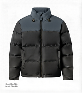 Chaqueta Acolchada Unisex de Invierno con Cuello Alto, Cierre de Cremallera, Impermeable, Antibacteriana, Ecológica, Resistente al Viento, con Bordado y Estampado - Product Image 1