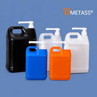 Jerigen Plastik HDPE Food Grade dengan Tutup Pompa 1L-10L Wadah Plastik Persegi untuk Kemasan Cairan Minyak, Deterjen, dan Bahan Kimia