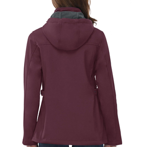 Vestes d'extérieur pour femmes, coupe-vent, imperméables, de haute qualité, avec logo personnalisé, fermeture éclair, légères, à capuche, softshell, 3 couches - Product Image 2