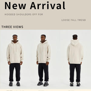 Custom <b>Mens</b> French Terry <b>Pullover</b> Hoodie Relaxed Fit for US Streetwear Brands - Product Image 5