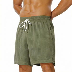 Shorts en maille ajustables de qualité supérieure, confortables et respirants, coupe décontractée, tendance, en promotion pour hommes - Product Image 1
