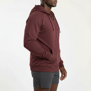Men's Workwear Full Zip Hoodie Soft Fleece Professional Look Custom Logo Patch Bulk Order OEM Wholesale Manufacturer - Product Image 3