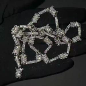 Cadena Cubana de Plata 925 Chapada en Oro con Moissanita, Estilo Hip Hop, Joyería de Moda, Collar para Hombres, Mujeres y Fiestas - Product Image 2