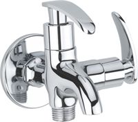 Robinet bibcock bidirectionnel en laiton chromé pour machine à laver, robinet mural pour lavabo de salle de bain et cuisine, avec inverseur à double sortie