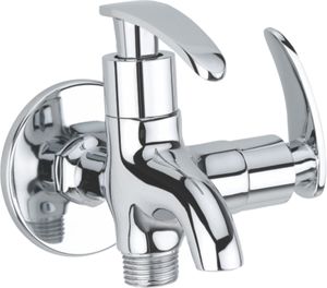 Two Way Bibcock Chrome Finished Brass <b>Washing</b> <b>Machine</b> <b>Tap</b> Wall Mounted Bathroom Basin Kitchen Water Faucet Dual Outlet Diverter - Product Image 2