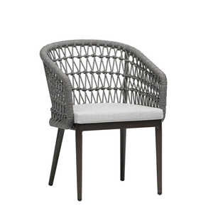 Silla de Comedor Moderna, Duradera, Ecológica e Impermeable, con Marco de Aluminio y Cuerda Tejida a Mano, Elegante, para Restaurante o Cafetería, Directo de Fábrica - Product Image 1