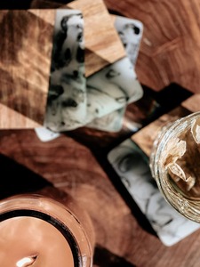 <b>Epoxy</b> Resin Square Coasters-Modern Design Handmade 10 CM Diameter - Product Image 6