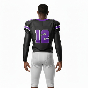 ชุดยูนิฟอร์มอเมริกันฟุตบอลแบบสั่งทำพิเศษ ระบายอากาศได้ดี แขนสั้น ดีไซน์แบบซับลิเมชั่น  ไซส์ใหญ่ ผลิตจากโพลีเอสเตอร์ 100% สำหรับผู้ชาย - Product Image 6